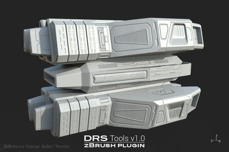 Sample image 2 of DRS Tools zBrush plugin for creating automatic cages for 3d models in 1 click